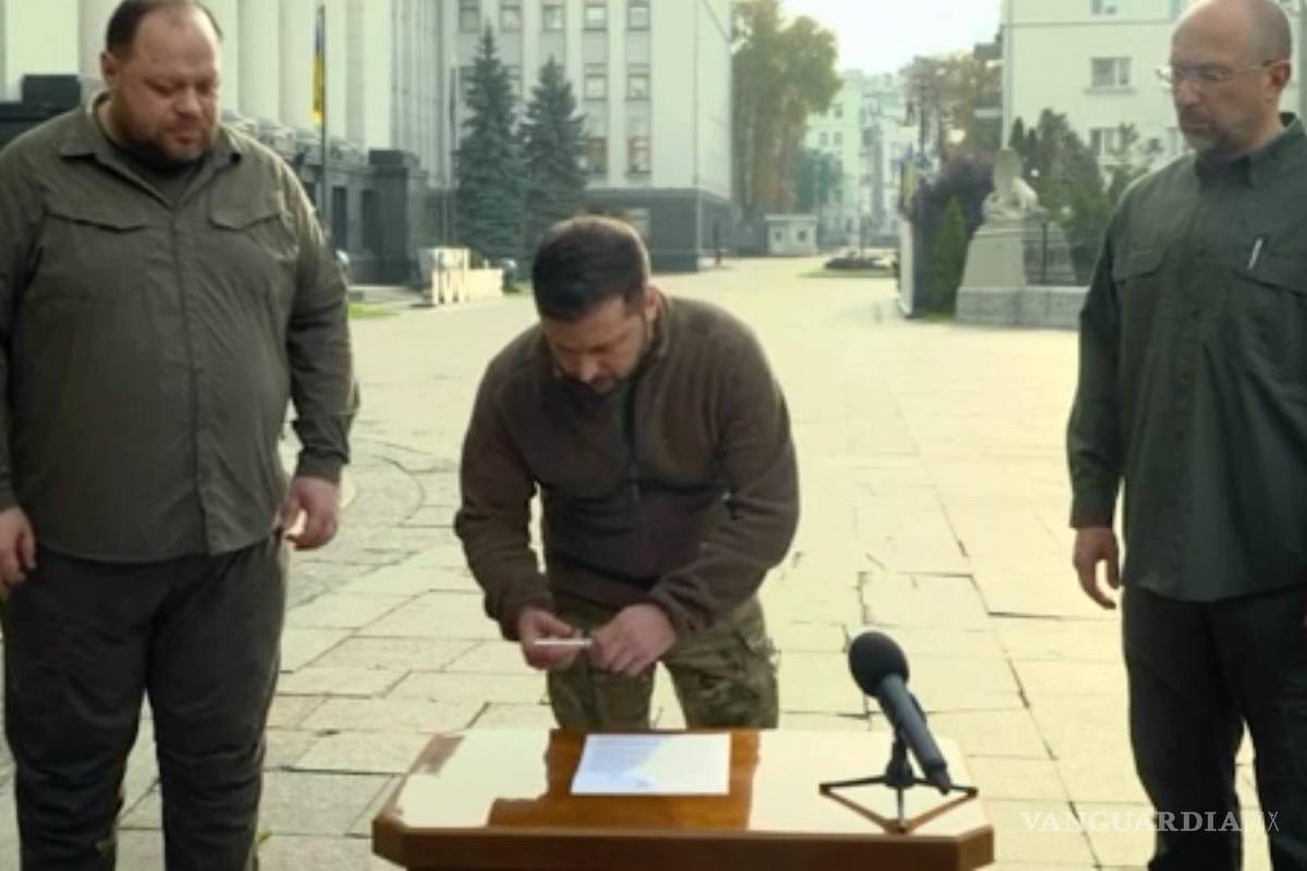 Volodímir Zelenski solicita el ingreso en la OTAN en respuesta a la anexión de Rusia de las regiones ucranianas ocupadas