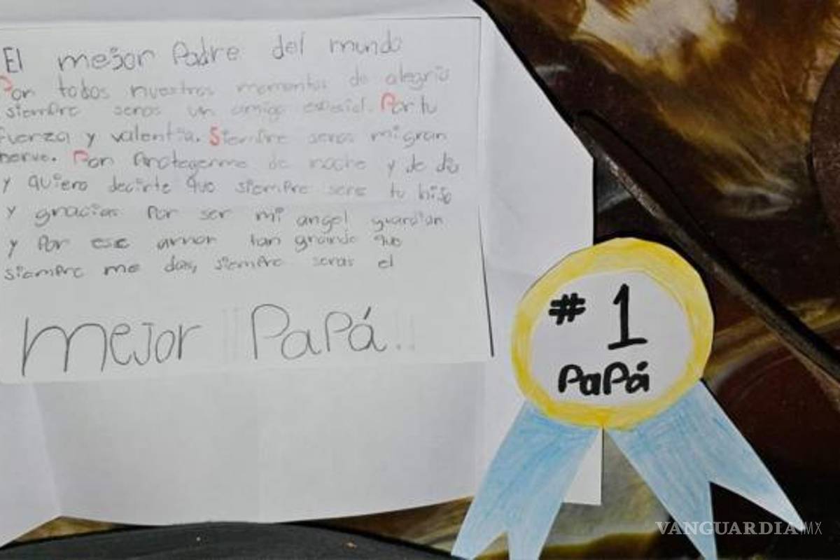 $!Carta que uno de sus hijos hizo para Abiram.