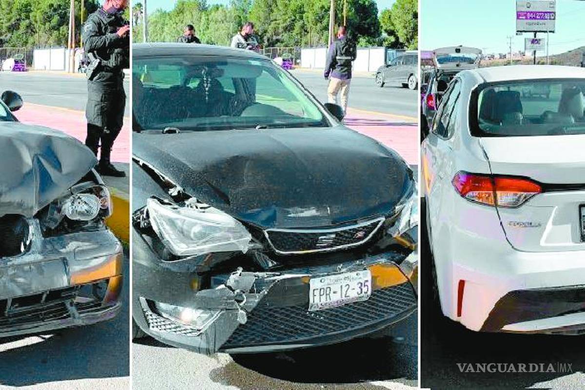 Conductor que manejaba a exceso de velocidad, provoca choque múltiple en la carretera Saltillo-Monterrey