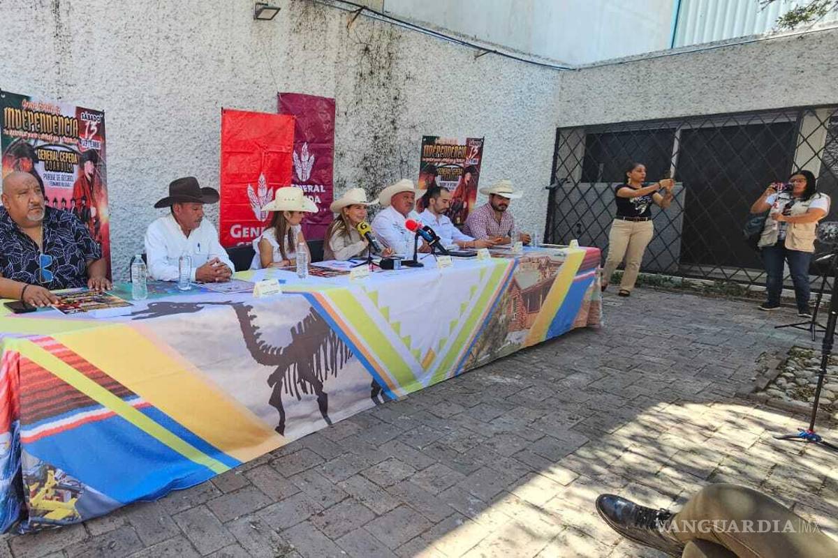Organiza Comité ciudadano la fiesta patria de General Cepeda; habrá cabalgata, conciertos y cultura