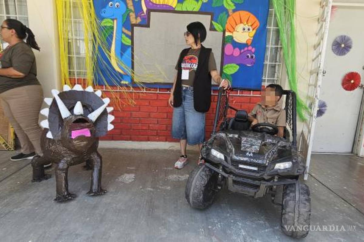 Entre juegos y dinosaurios, niños y niñas del CAM 11 disfrutan su día en Ramos Arizpe