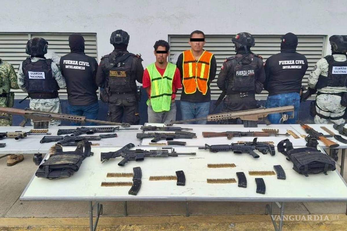 Dos detenidos y decomiso de un arsenal deja enfrentamiento en General Bravo, Nuevo León