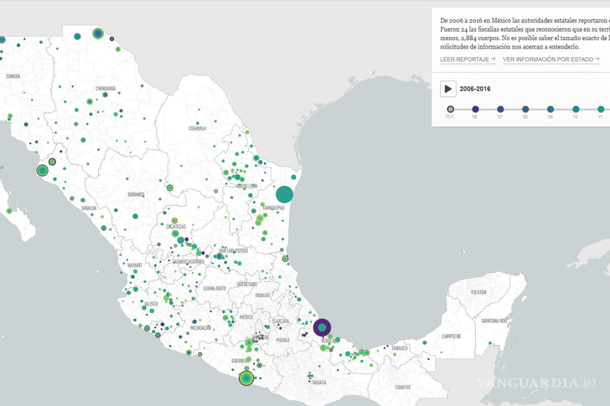 A dónde van los desaparecidos: el mapa que revela la barbarie... ¡cerca de 2 mil fosas clandestinas en México!
