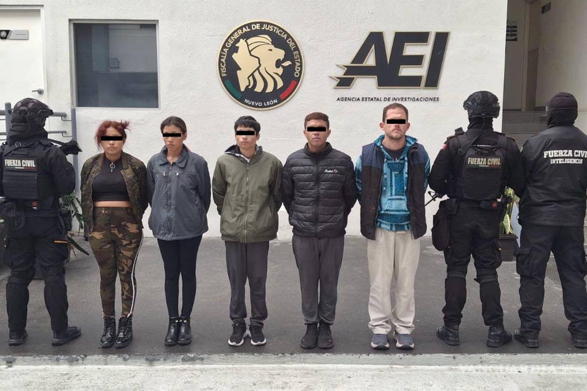 Detienen a cinco de grupo criminal con 200 dosis de droga, en NL