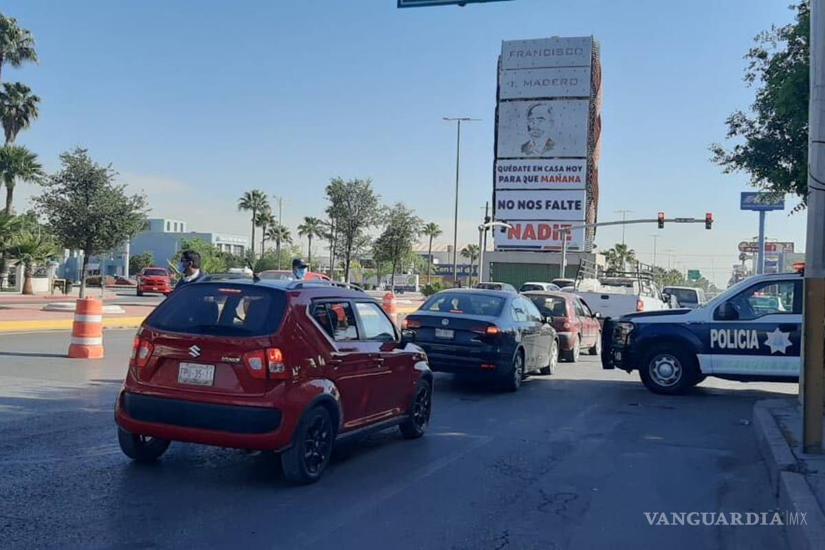 Colocan más filtros policiacos en Monclova por COVID-19
