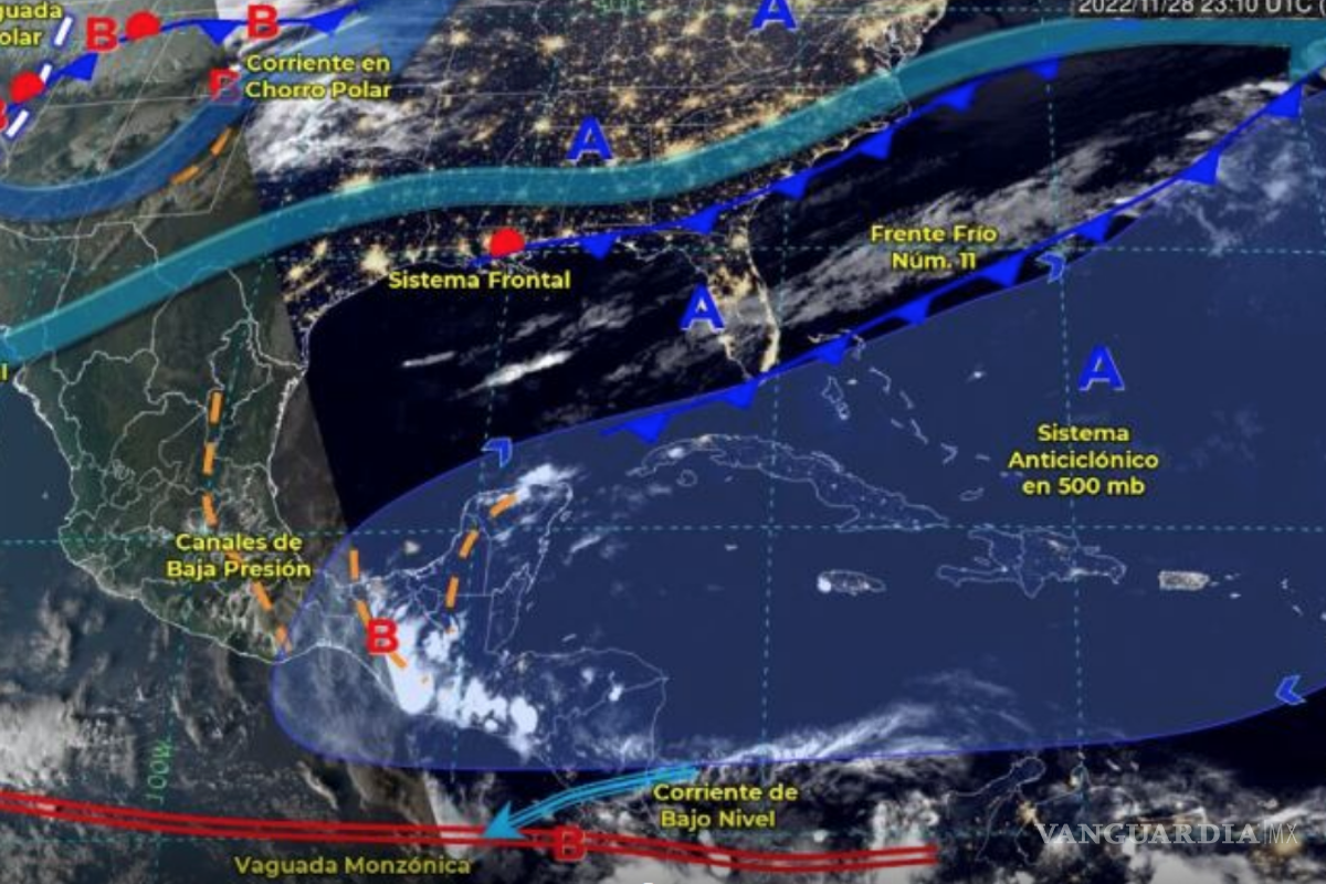 Aunque se va Frente Frío 11, México seguirá sufriendo con canales de baja presión