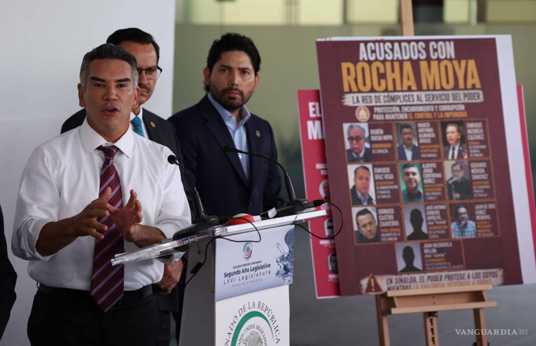 $!Alejandro Moreno Cárdenas, coordinador y presidente nacional del PRI, da su posicionamiento tras las cusaciones contra el gobernador de Sinaloa Rubén Rocha.
