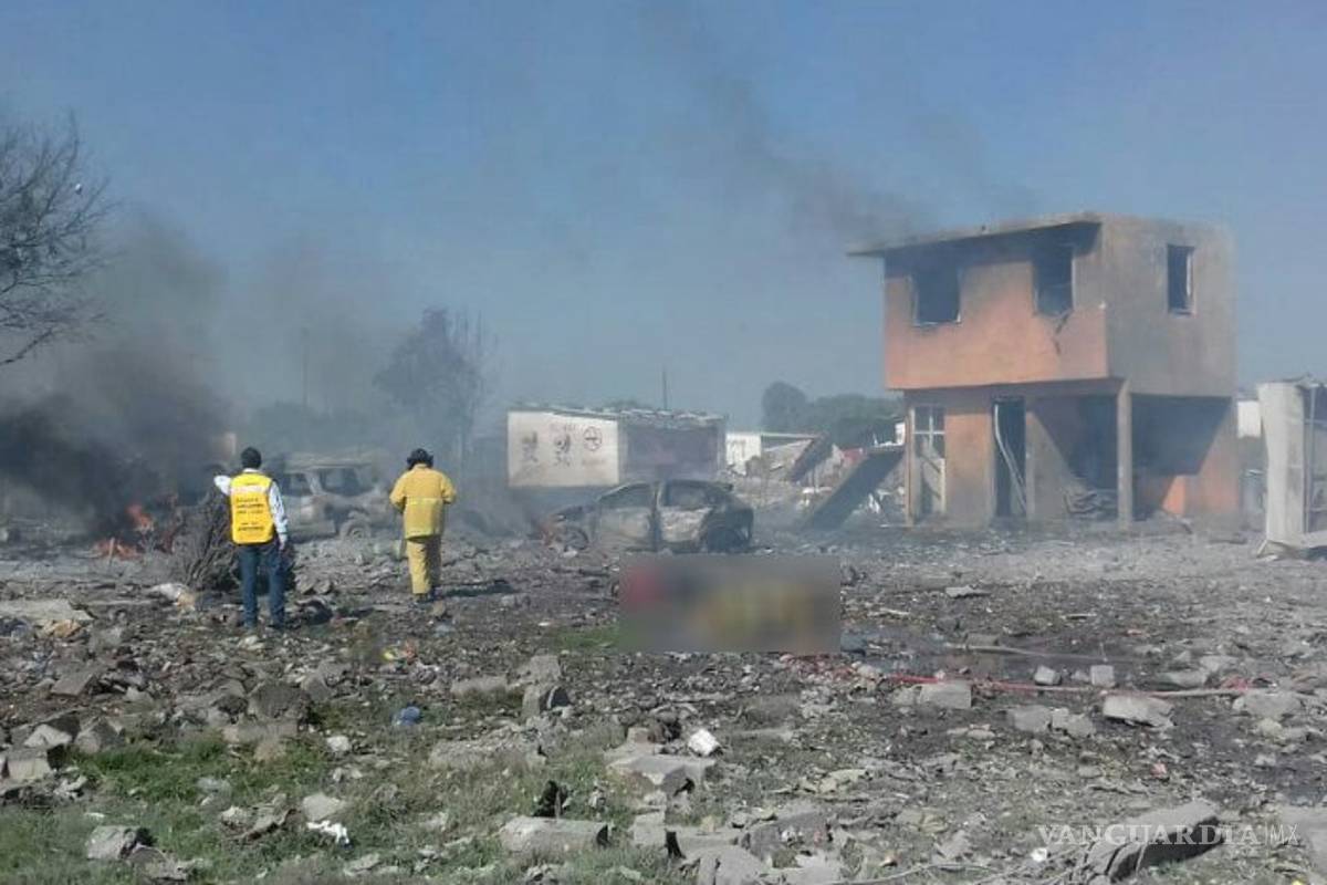 Suman 54 lesionados por explosiones en Tultepec