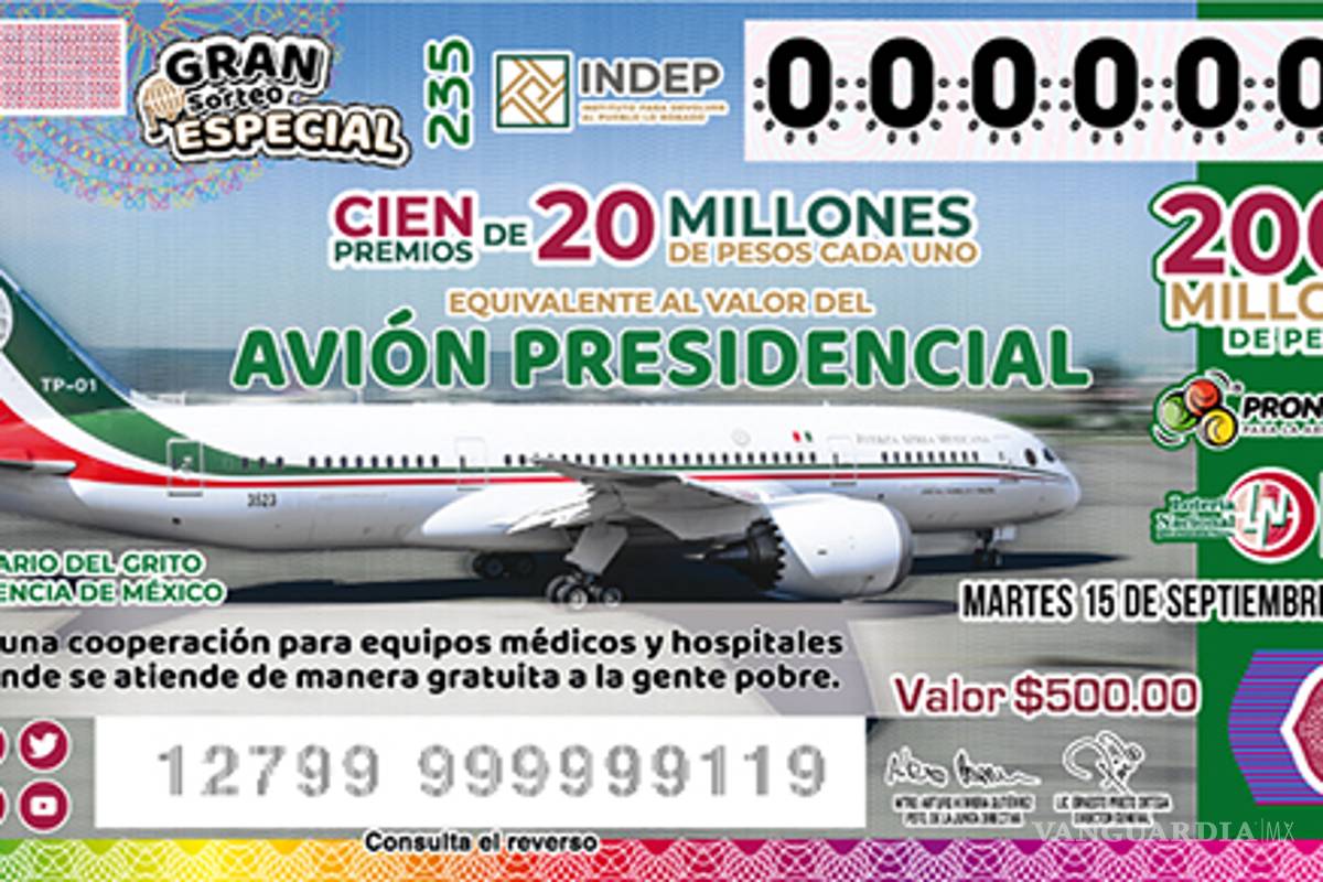 Comienzan ensayos para rifa de avión presidencial; cambian dinámica de sorteo