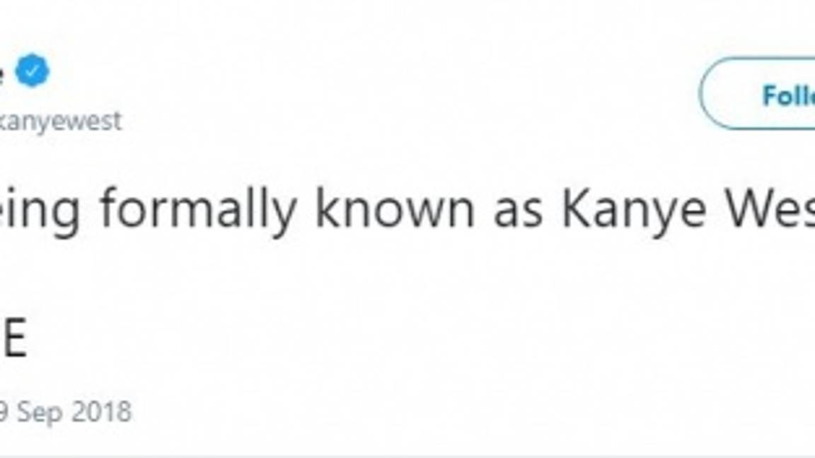 $!Kanye West se cambia el nombre a simplemente 'Ye'