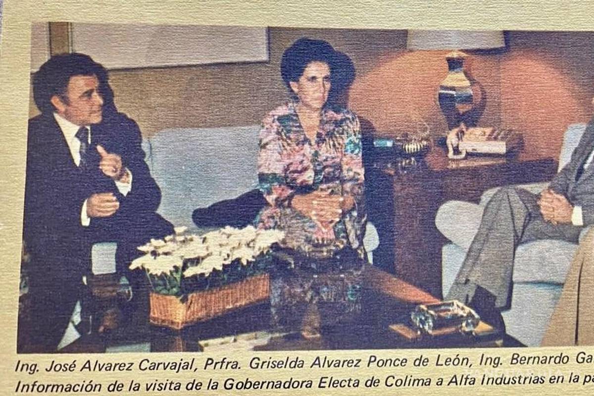 $!1980, Griselda Alvarez, con Pepe Alvarez Carvajal, Bernardo Garza Sada y Diego Sada, ya fallecidos.