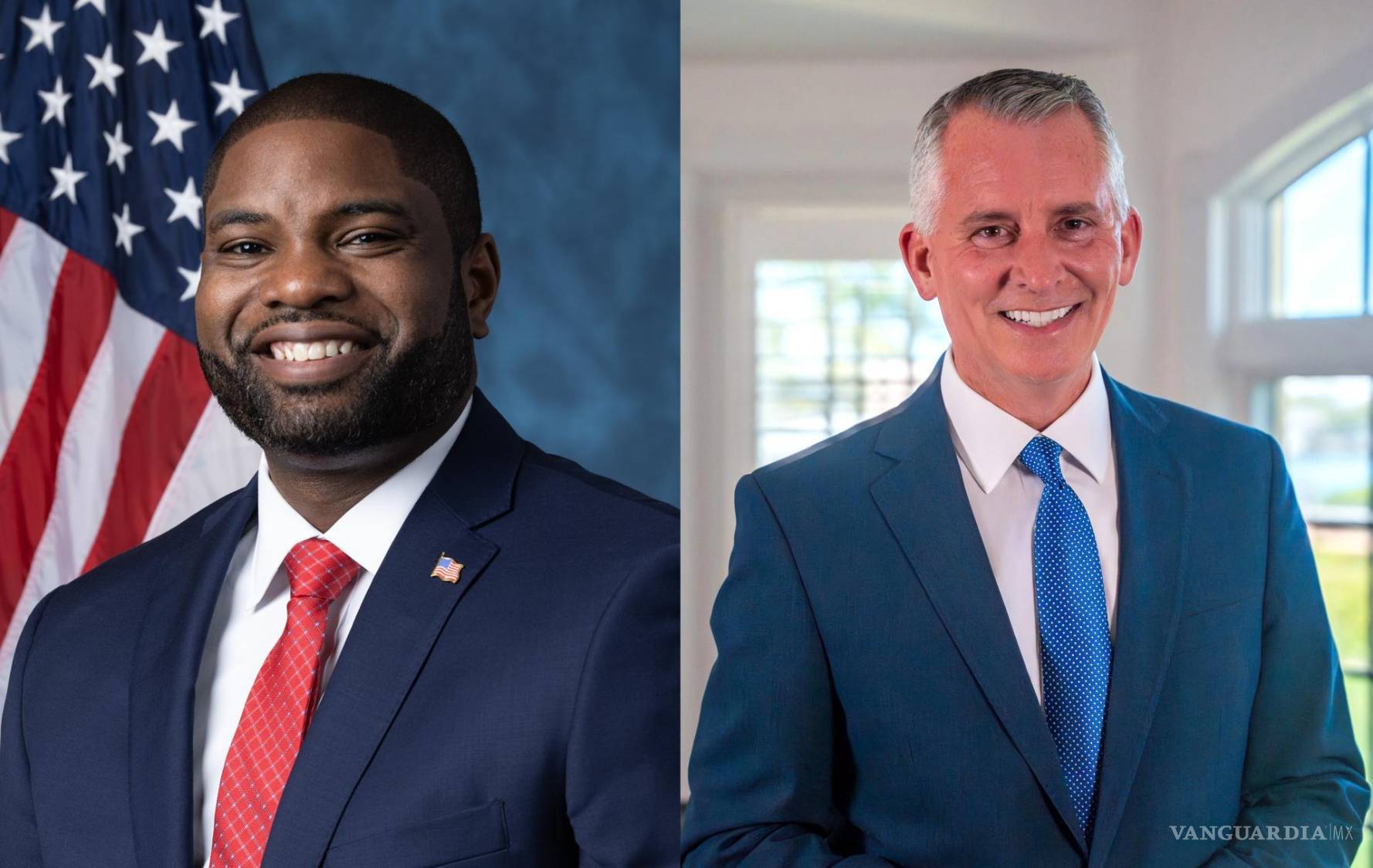 $!El congresista republicano Byron Donalds (i), respaldado por Donald Trump, y el excongresista republicano David Jolly (d), ahora demócrata, quienes ganaron las primarias de Florida para competir por el puesto a gobernador, según proyectaron medios estadounidenses.
