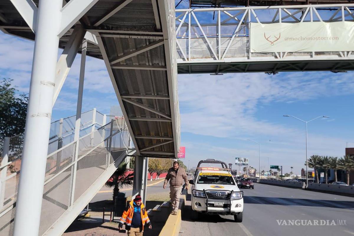 Inspeccionan espectaculares en Torreón para prevenir riesgos