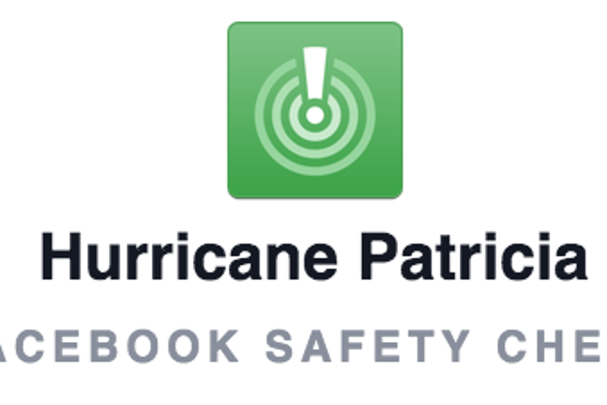Facebook habilita función para notificar durante el paso del Huracán Patricia