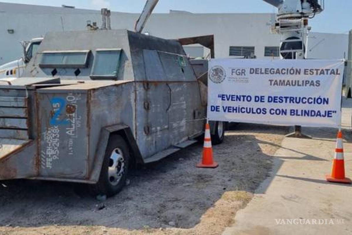 La FGR destruye 14 “monstruos” asegurados en Tamaulipas