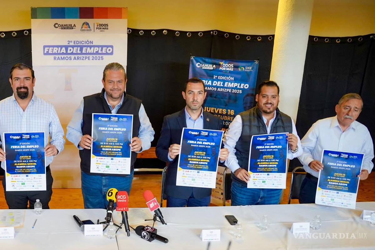 Lanza Ramos Arizpe la Feria del Empleo 2025 con más de 2 mil 500 vacantes