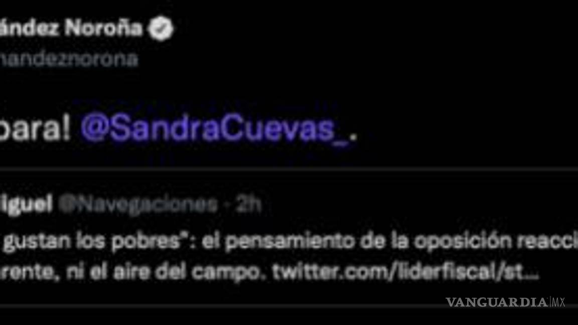$!‘A mi me gustan los pobres’: Fernández Noroña exhibe a alcaldesa Sandra Cuevas (video)