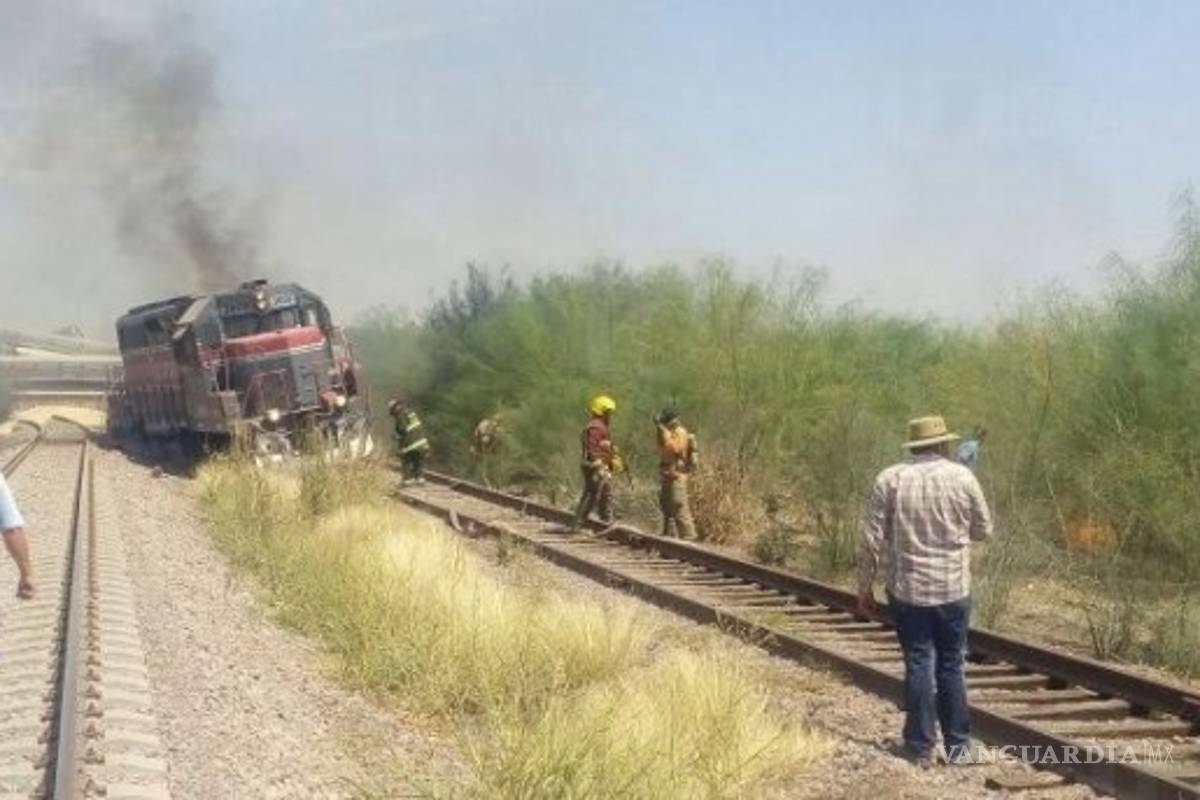 Tren carguero se descarrila en Sinaloa; no hay lesionados
