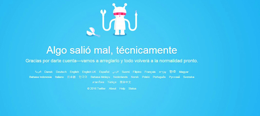 Twitter reportó fallas técnicas en su página