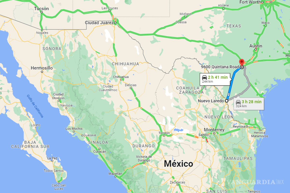 Distancia de Saltillo a Torreón: el equivalente del viaje de migrantes encontrados en tráiler