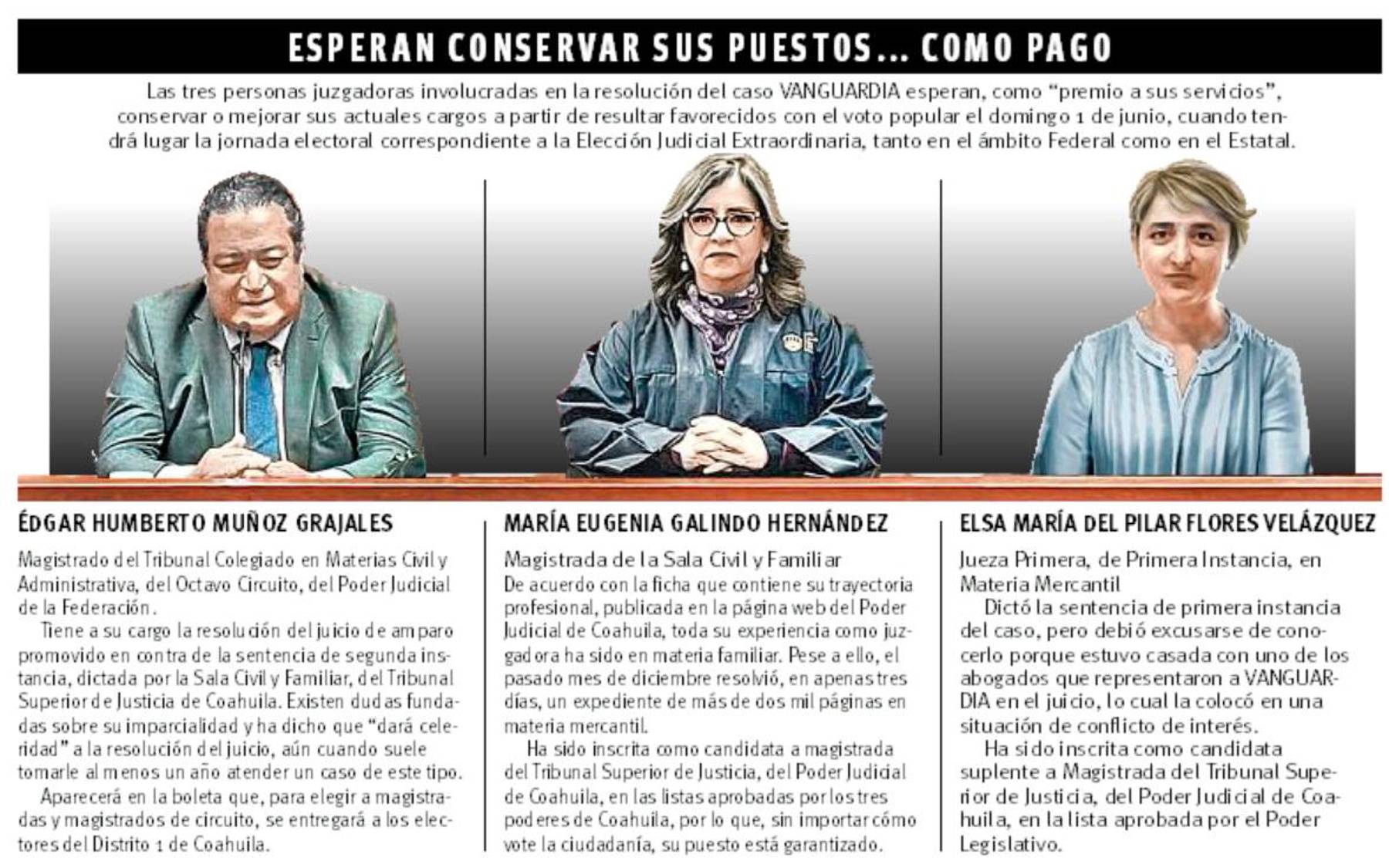 $!Caso VANGUARDIA: ‘Amarra’ juez a modo seguir en su cargo ante elecciones judiciales