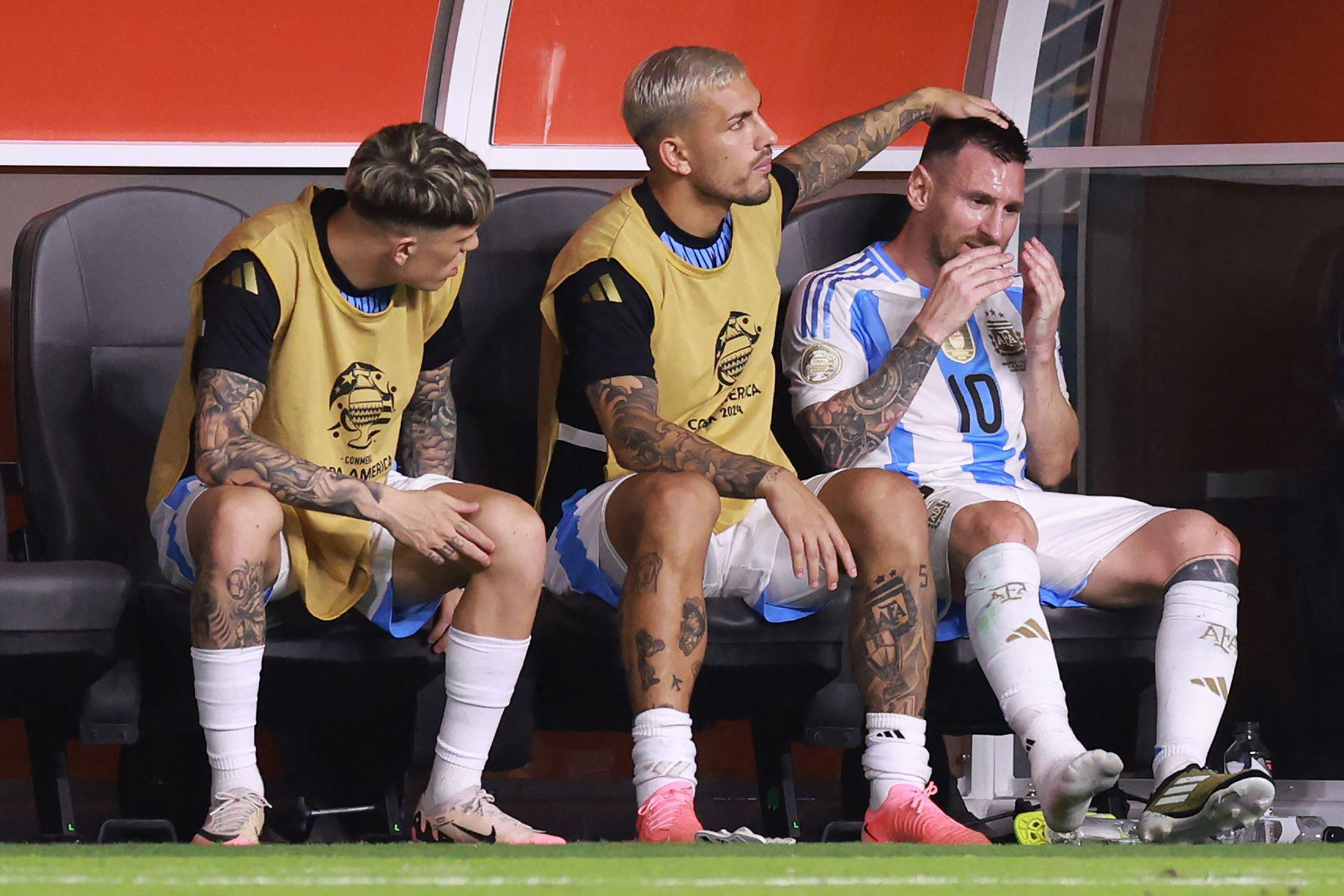 $!Messi salió llorando de la cancha en la Final de la Copa América.