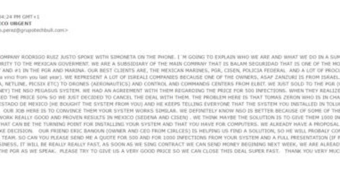 $!Correos revelan cómo vendieron Pegasus al gobierno de Peña Nieto