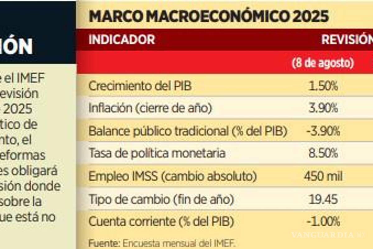 $!Prevén para 2025 nulo crecimiento, debido a las reformas