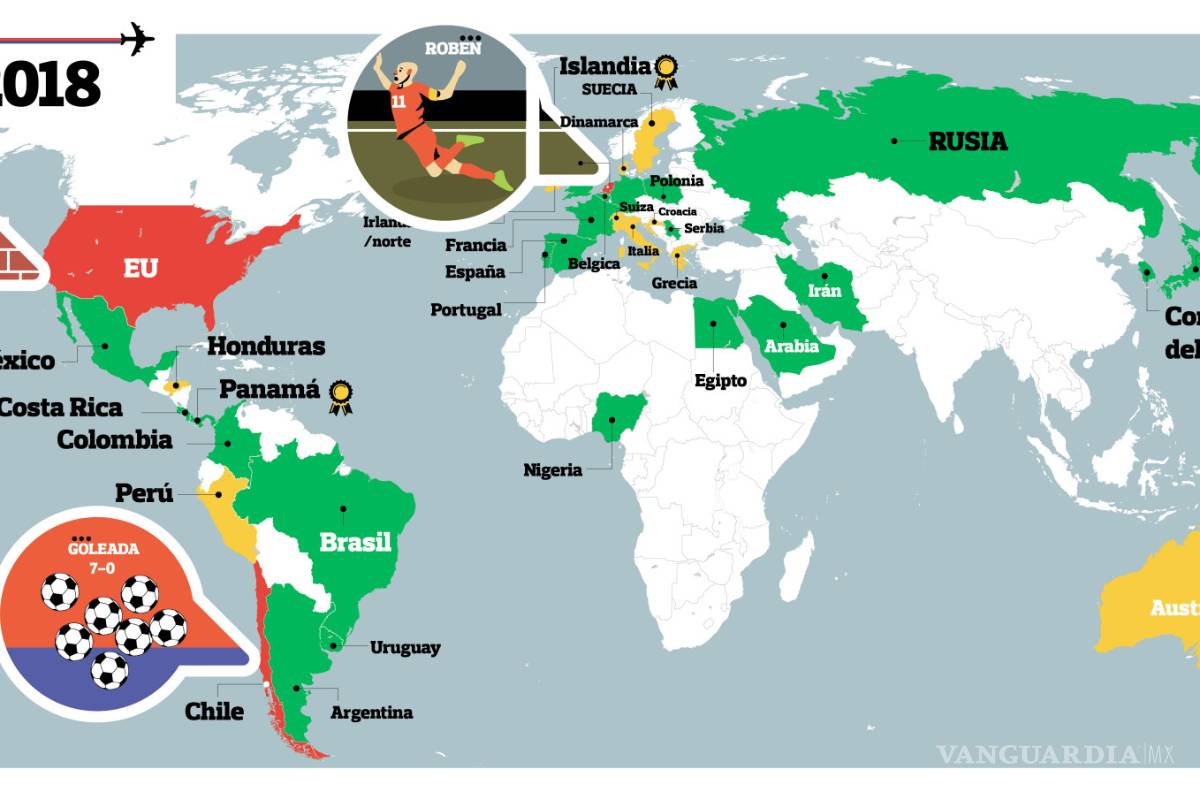 Estos son los equipos clasificados al Mundial de Rusia 2018