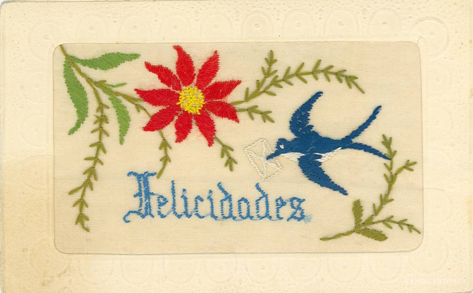 $!Inmediatamente después del párrafo que describe “...una flor roja, ramas verdes, una golondrina azul llevando una carta y una sola palabra... ‘Felicidades’.” Es uno de los casos donde frente y reverso dialogan mejor y merece aparecer completo.