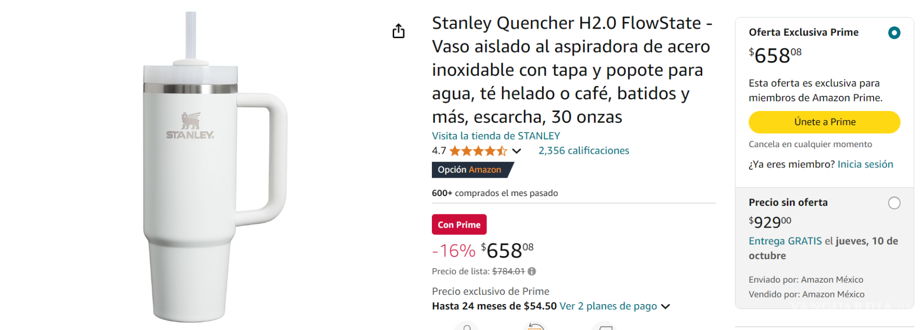 $!Amazon Prime Big Deal Days: este es el Stanley Quencher que puedes encontrar en descuento