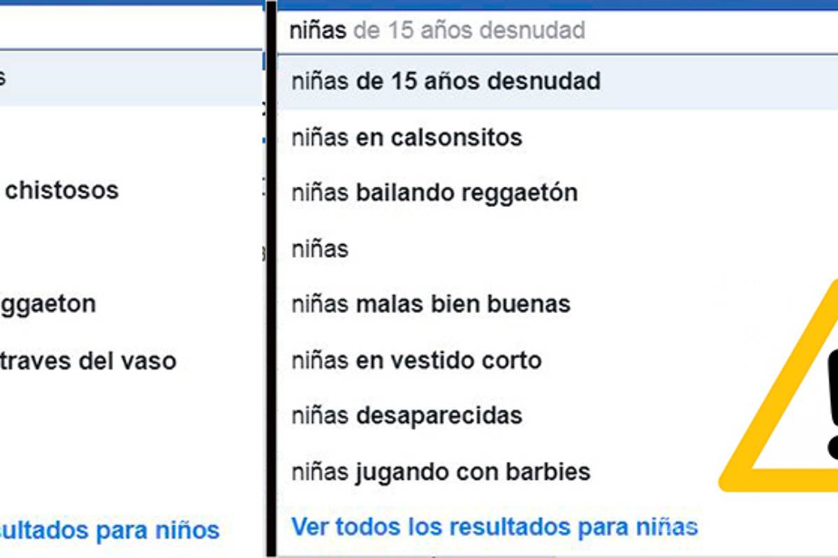 ¡Indignante! Mira lo que sale en el buscador de Facebook al teclear las palabras niñas y niños...