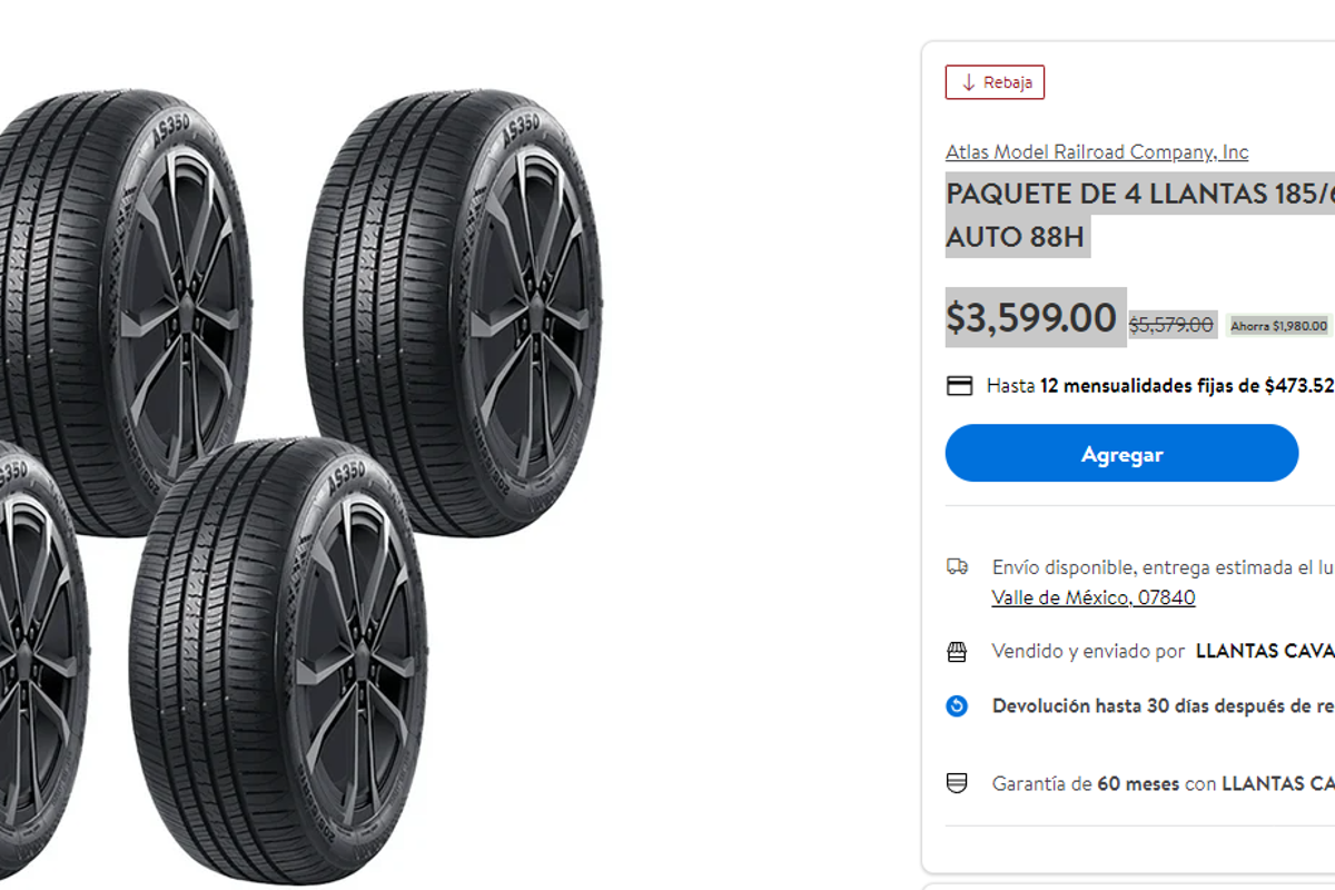 $!Michelin, Continental, Goodyear... Estos son los mejores descuentos en neumáticos que ofrece Walmart