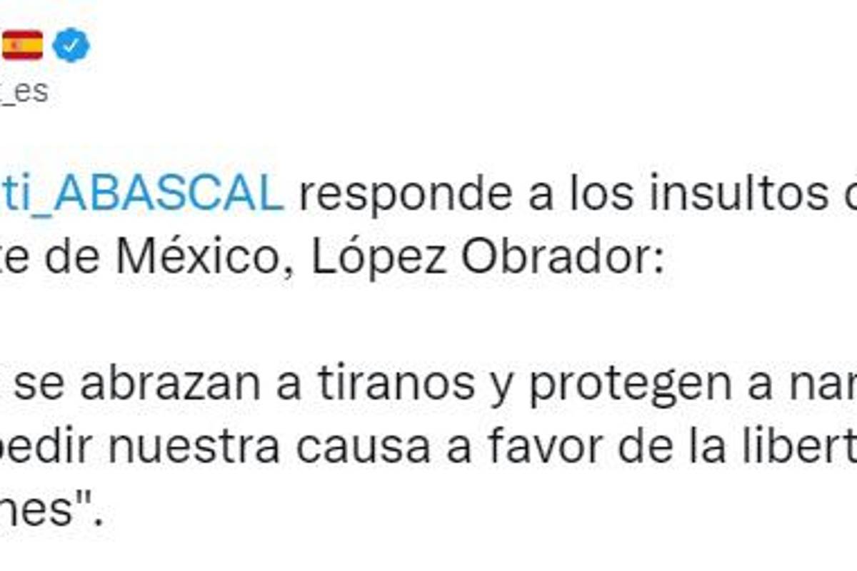 $!“Abraza a tiranos y protege a narcos” responde líder de VOX a AMLO