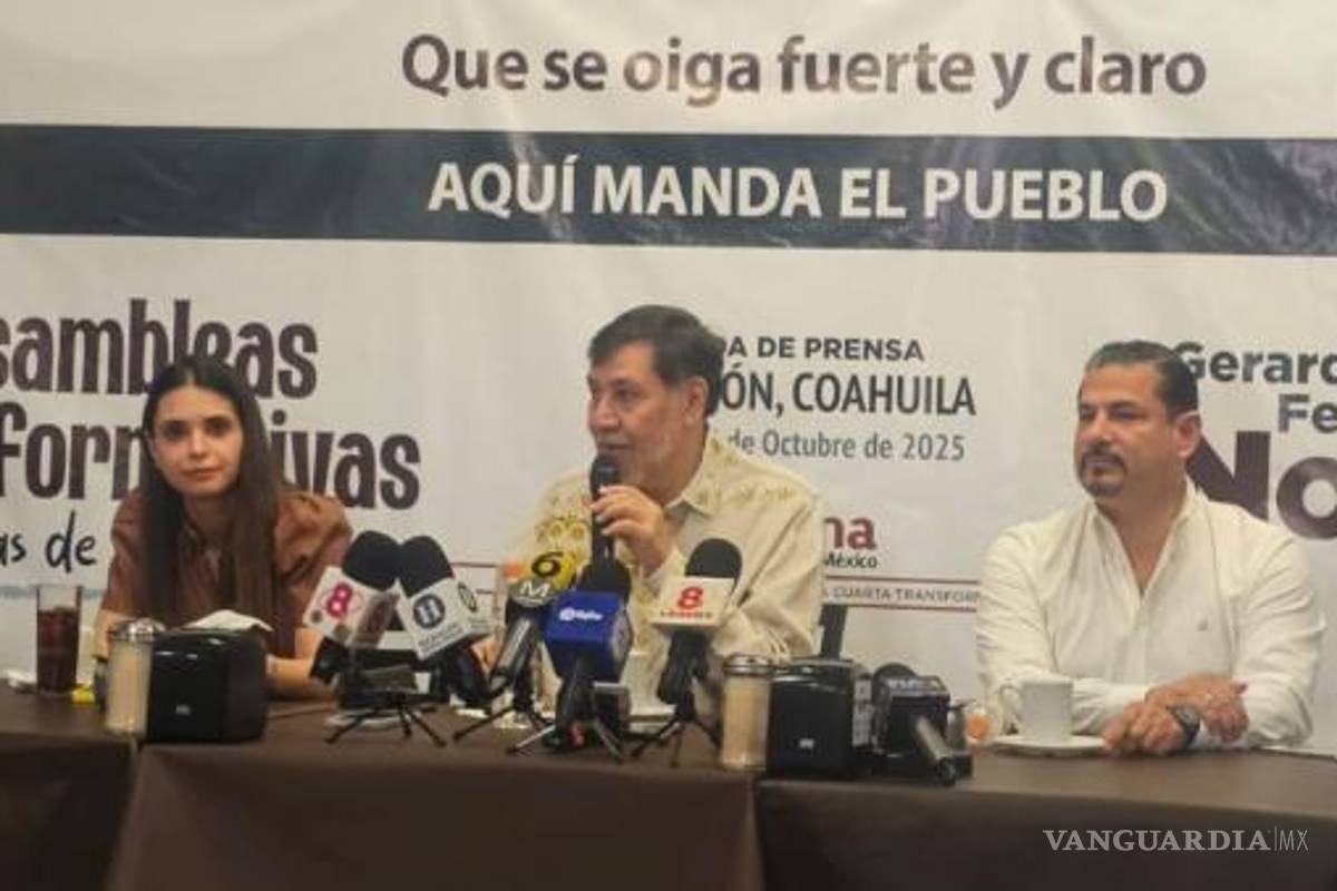 $!Durante el encuentro, Noroña recordó que las asambleas de Morena se realizan cada fin de semana en distintas regiones del país.
