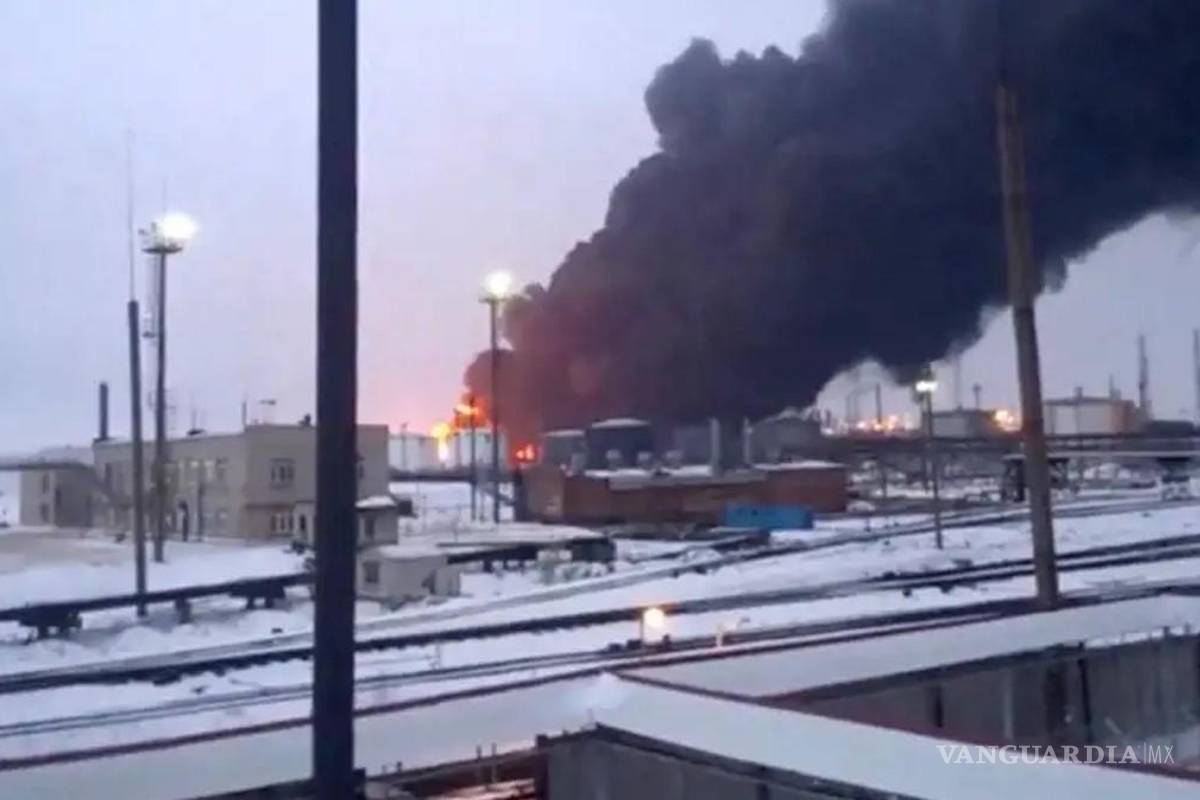 $!Una refinería rusa en la región de Riazán fue objeto de un ataque con drones .