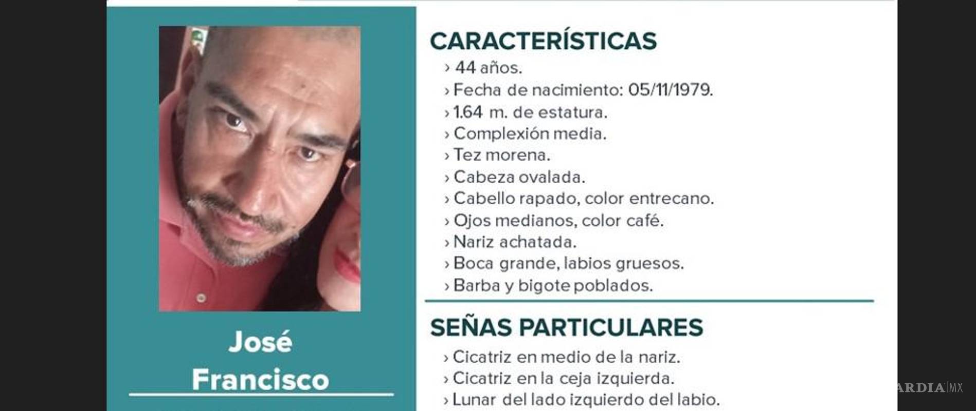 Buscan a hombre desaparecido en la Bellavista de Saltillo; Fiscalía solicita apoyo ciudadano para su localización