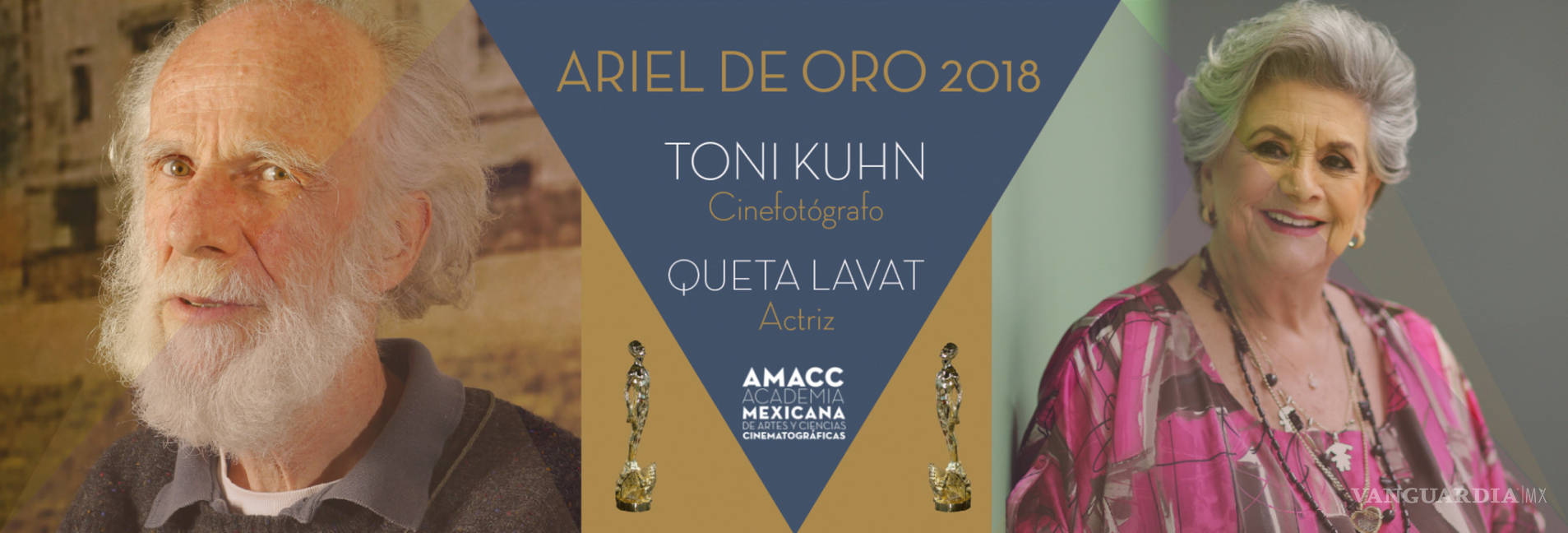 $!Queta Lavat y Toni Kuhn serán reconocidos con el Ariel de Oro