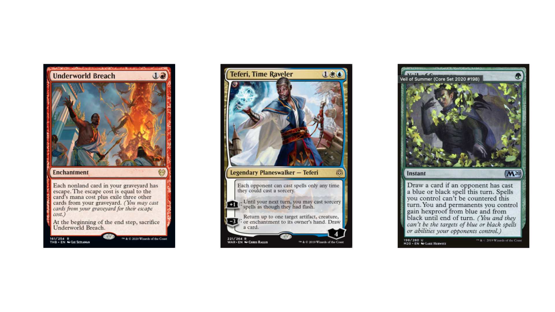 $!Underworld Breach, Teferi, Time Raveler y Veil of Summer - Cartas baneadas en PIONEER