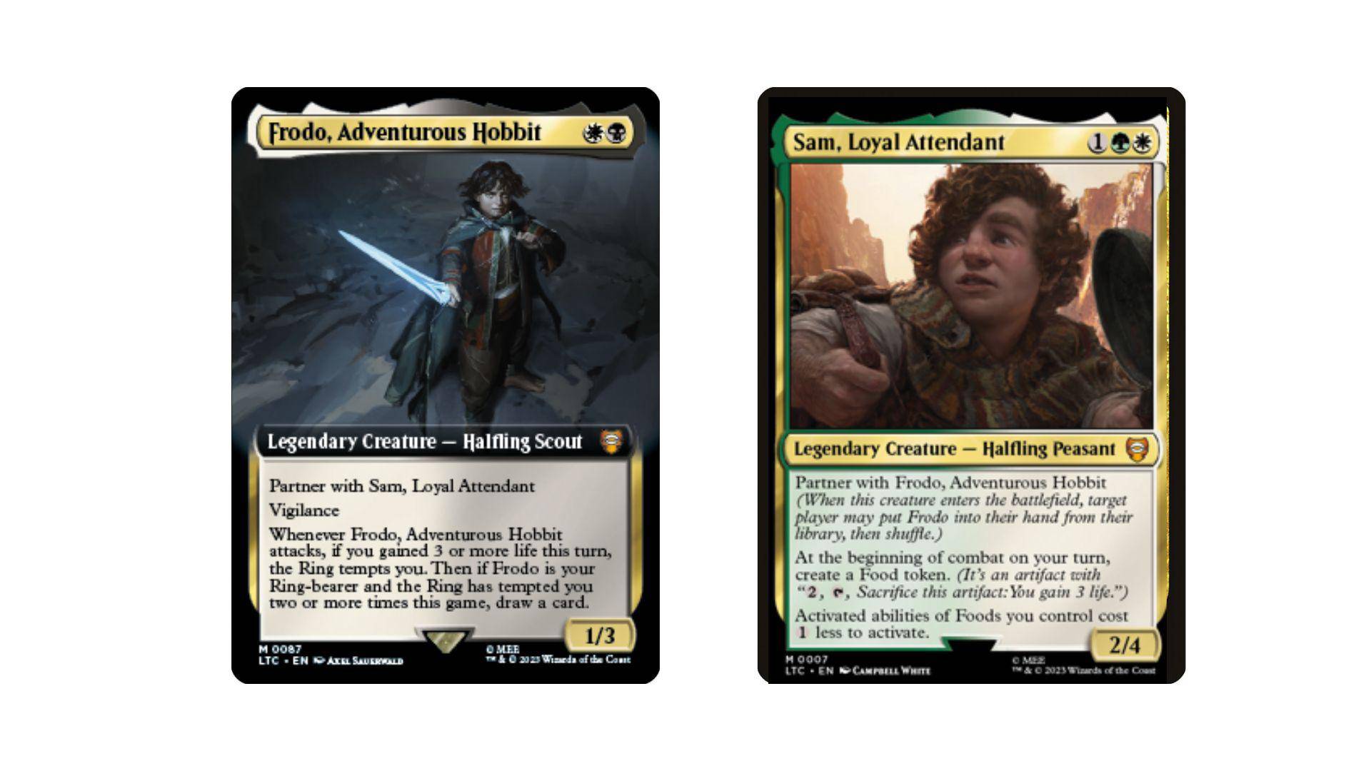 $!SAM, LOYAL ATTENDANT &amp; FRODO, ADVENTOUROUS HOBBIT MTG