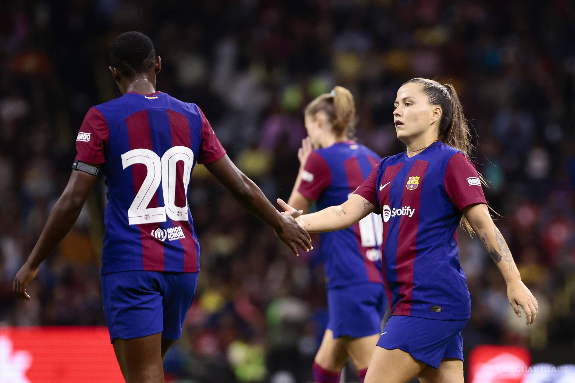 $!Claudia Piña anotó uno de los goles que le dieron la victoria a Barcelona en el duelo ante las Águilas del América.