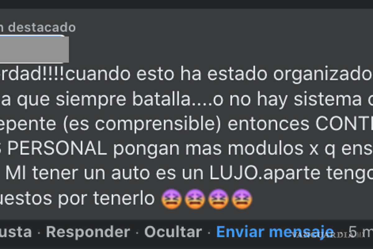 $!‘Se va todo el día en esto’; saltillenses se quejan porque no se respeta cita para recoger placas