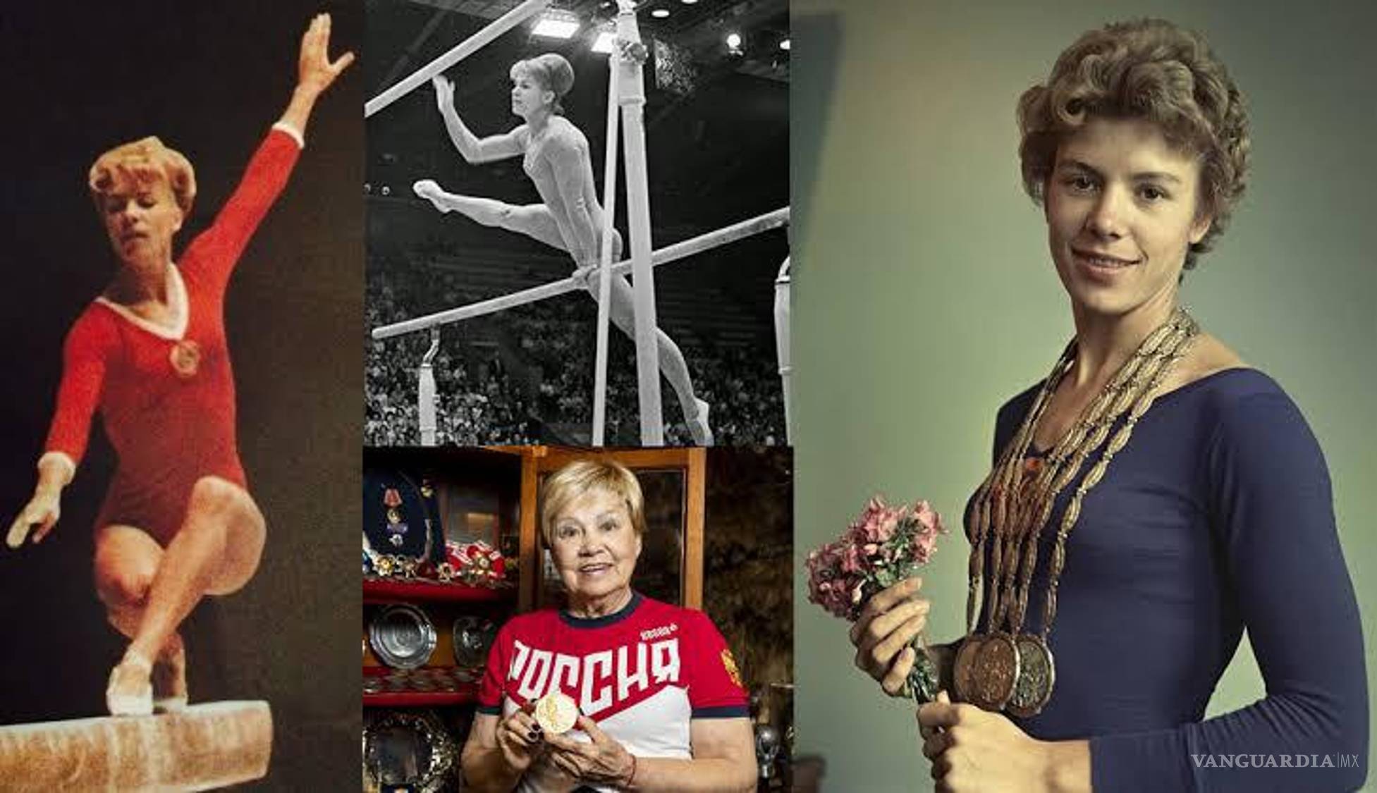 $!Soviética que cautivó con su gracia y 18 medallas olímpicas, Latynina es una leyenda en la gimnasia.