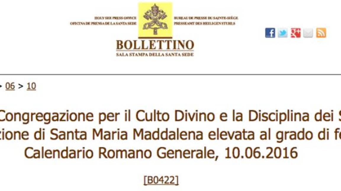 $!Iglesia Católica eleva a María Magdalena a la altura de los apóstoles