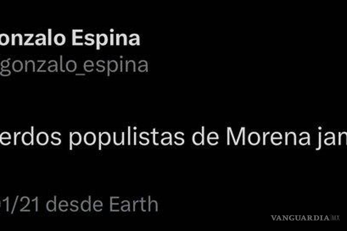 $!Hay que ser imbécil para votar por Morena, dijo Gonzalo Espina... ahora va con Sheinbaum