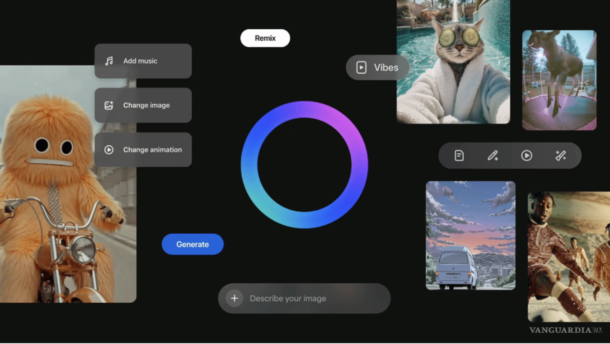$!Meta presentó Vibes en 2025, un feed de videos generados por inteligencia artificial que recibió críticas por la calidad del contenido.