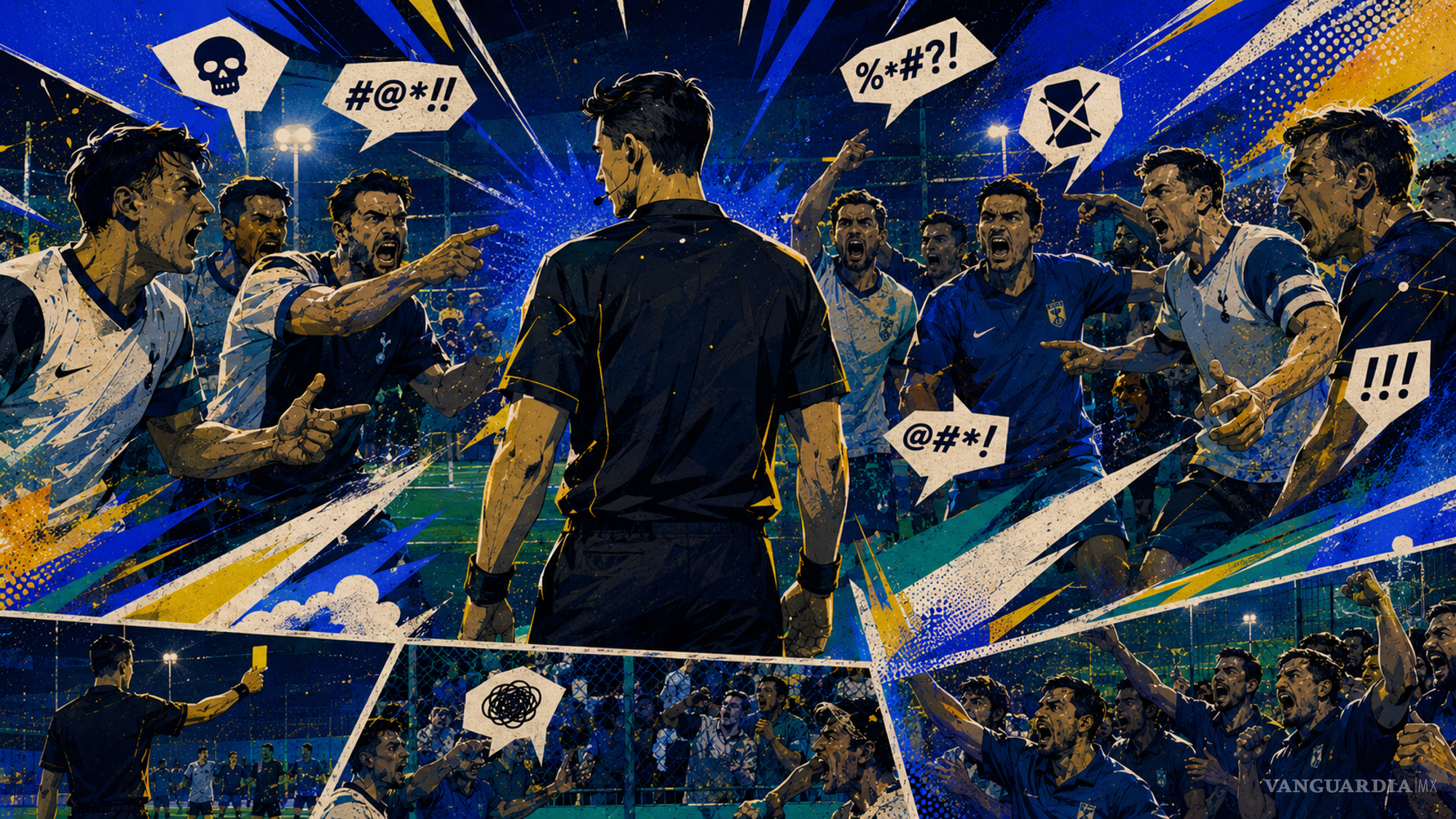 $!Mentadas, reclamos y gritos forman parte del paisaje sonoro del futbol amateur. Para muchos árbitros, la violencia verbal es casi inevitable; para los jugadores, una costumbre que rara vez se cuestiona.