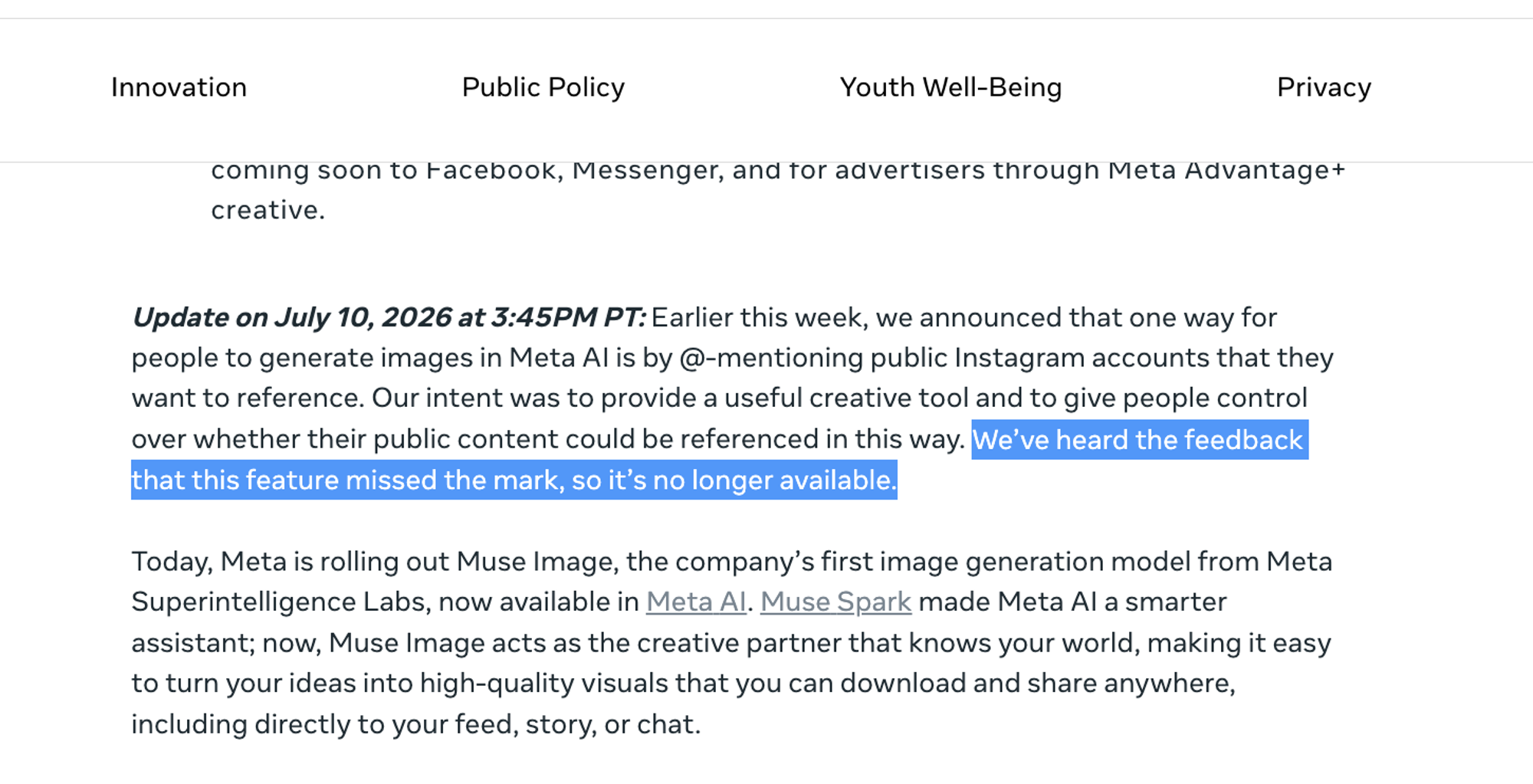 $!¿Tus fotos de Instagram disponibles para la IA? Meta lo activó con Muse Image y luego lo canceló