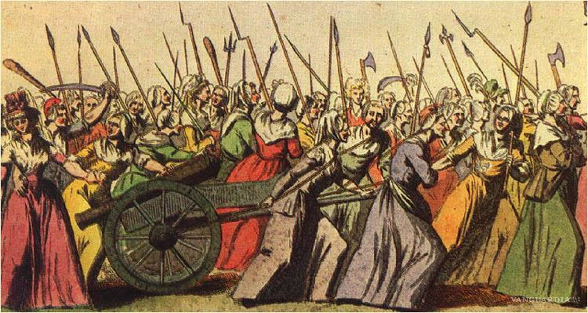 $!Representación gráfica de la Marcha de las Mujeres sobre Versalles.