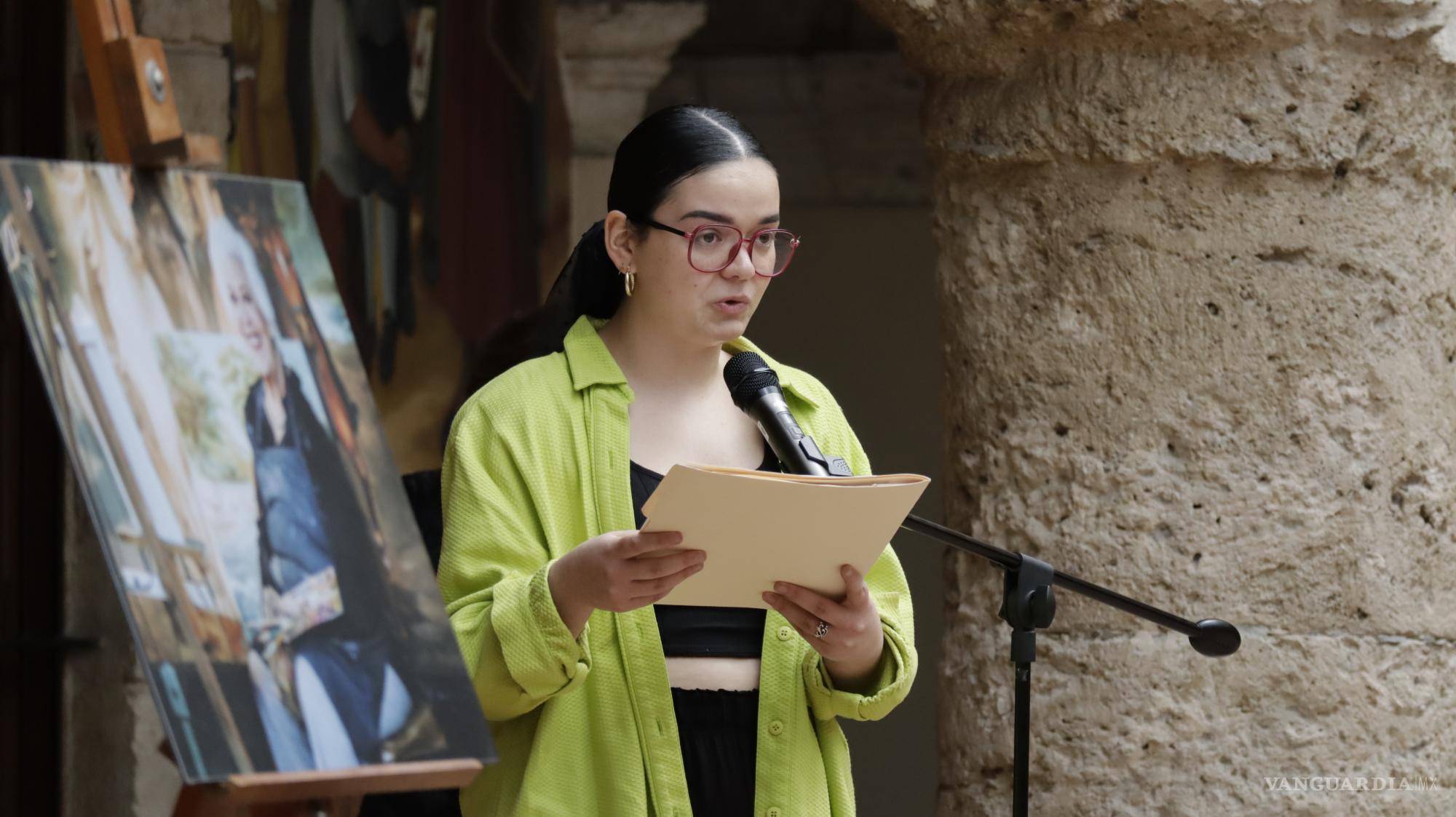 $!La artista escénica, nieta de la pintora, dedicó un sentido texto a la memoria de su abuelita.